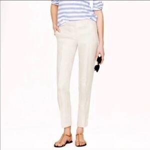 NWOT J. Crew Skimmer Stretch Pants Trousers in Cream Women 12 Style 37033